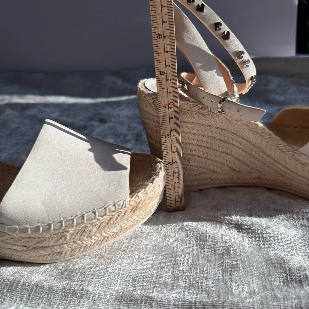 Kate Spade Cream Espadrille Shoes with Suede Finish (9.5)